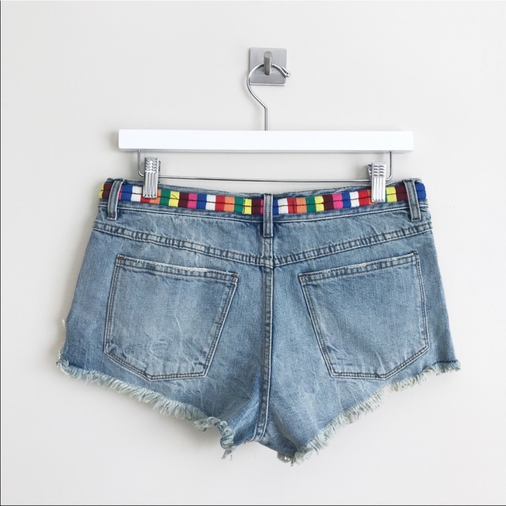 Free People Elliot Denim Shorts Light Wash - Picture 4 of 8